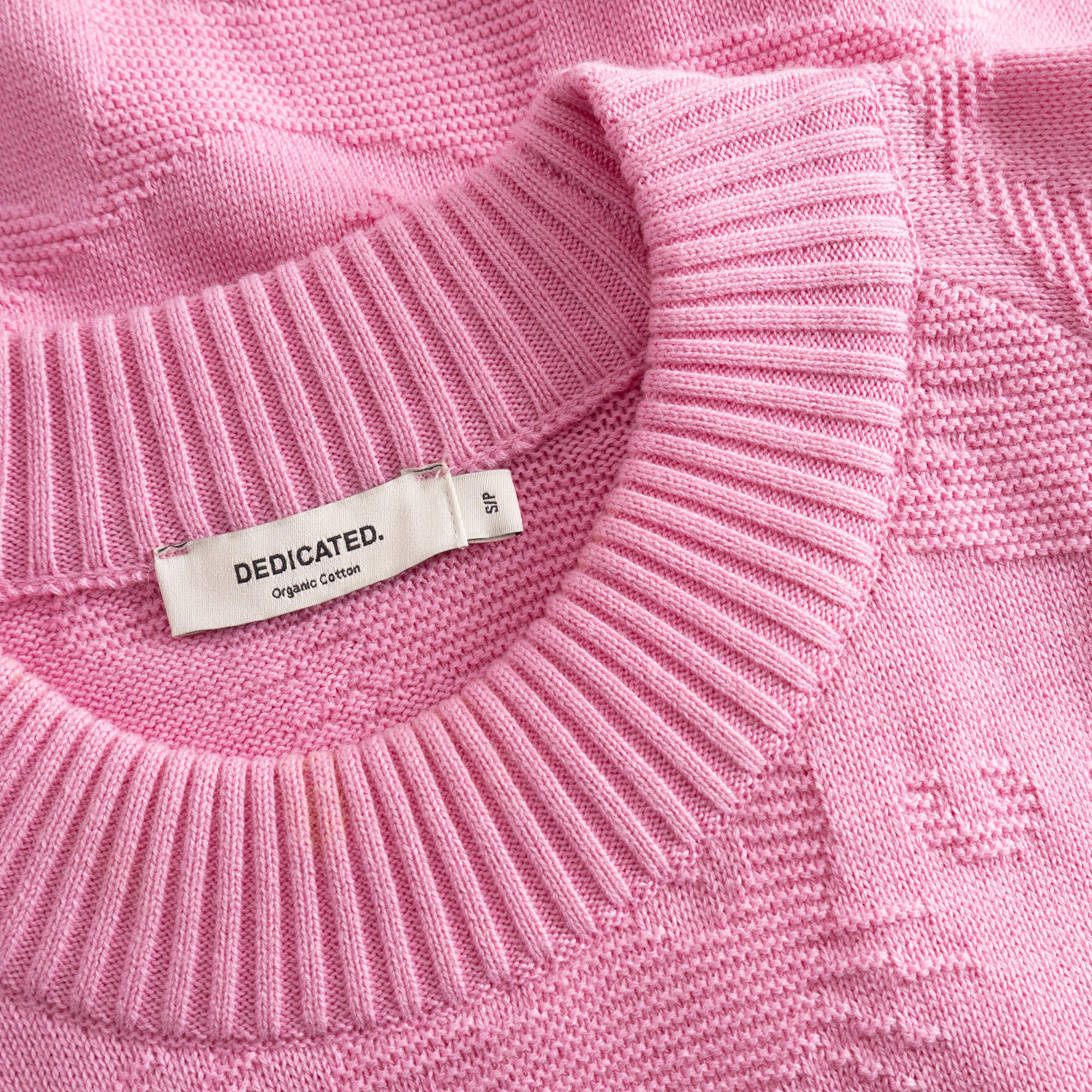 Dedicated Husie Pepita Cats Knit Moonlite Pink Damen Strickpullover pink